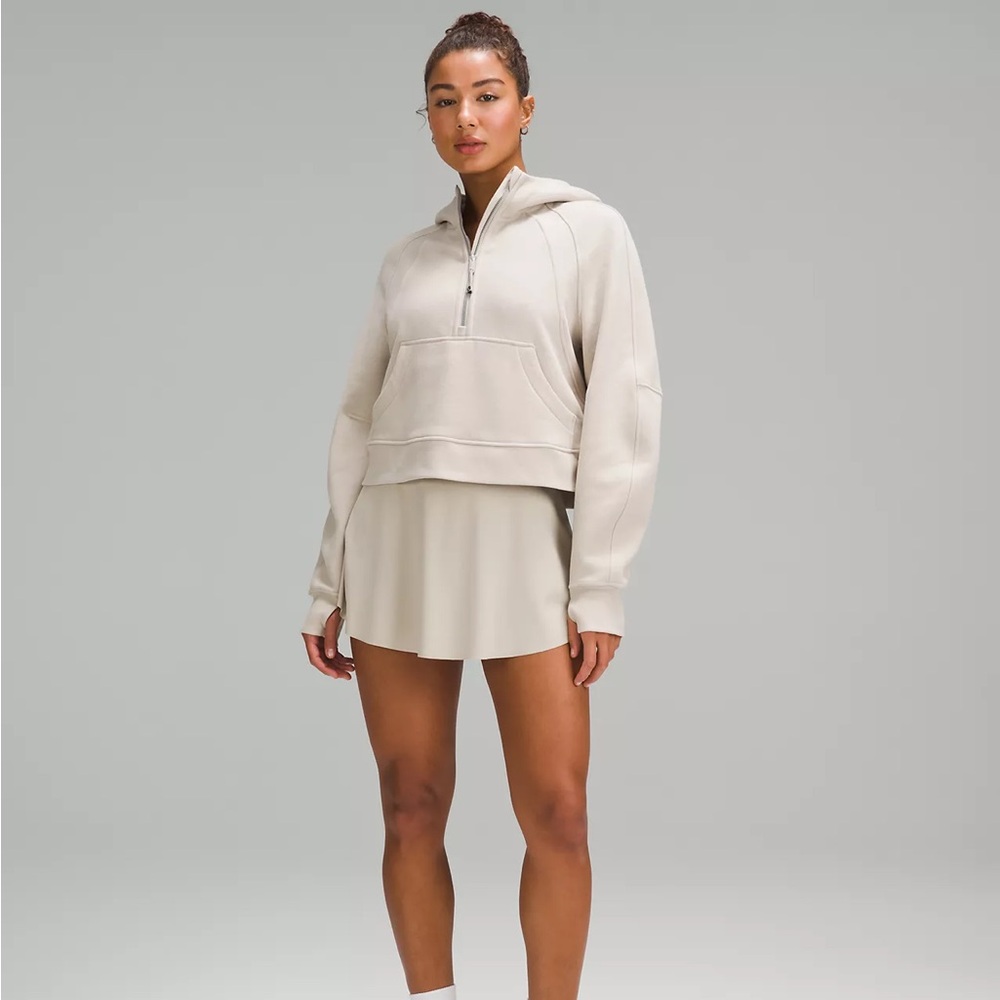 Lululemon Scuba Oversized Half-Zip Hoodie, Tan. XS/S